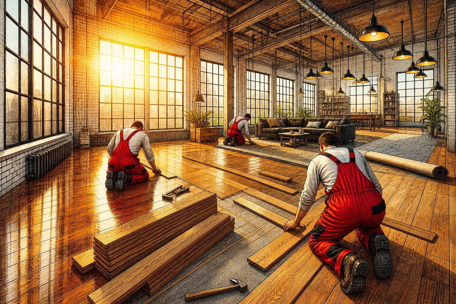 Subfloor repair after water damage in Vancouver